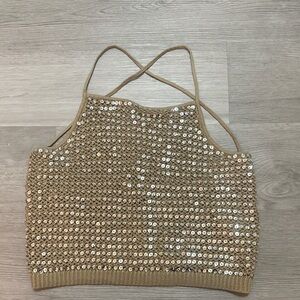 J. Crew Gold Sequin Camisole